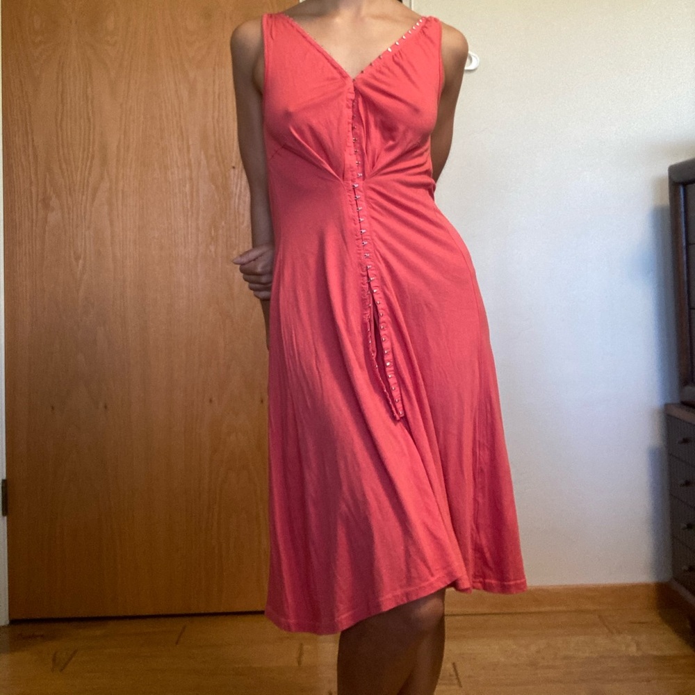 Cheap Monday coral jersey sundress slinky dress